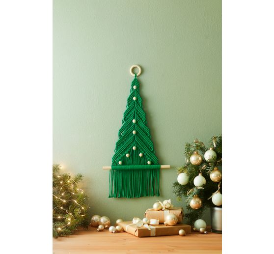 Makramee Kn&uuml;pf-Set "Weihnachtsbaum"