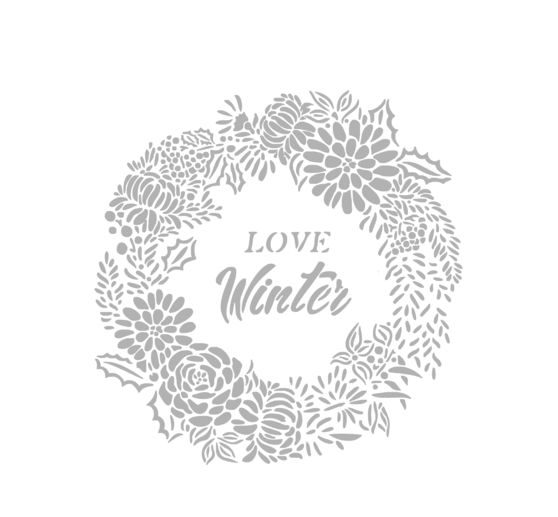 Schablone "Love Winter"