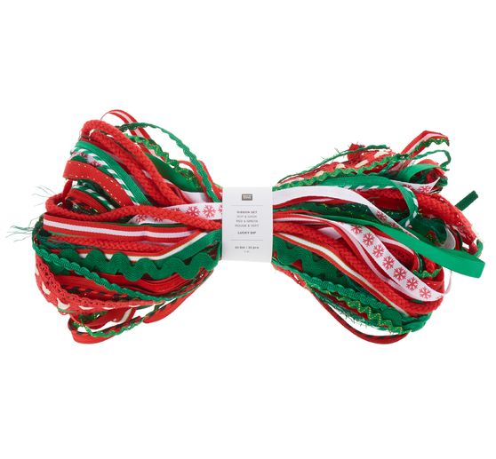 Rico Design B&auml;nder-Set "Lucky dip", Rot-Gr&uuml;n