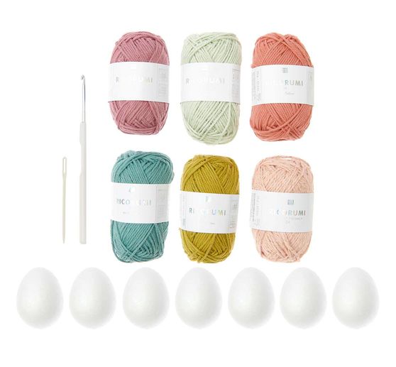Rico Design Ricorumi H&auml;kelset "Ostereier Earthy"