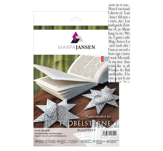 Papierstreifen "Buchtext"