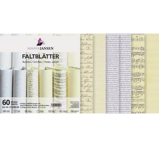Faltbl&auml;tter "Text und Noten"
