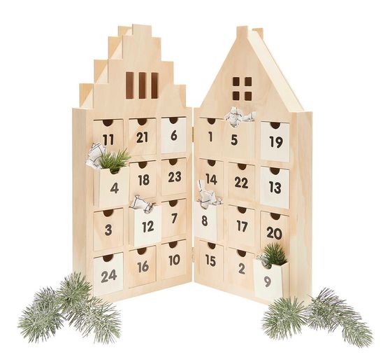 Adventskalender "Haus", aufklappbar