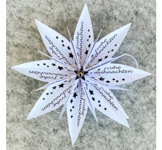 Silikonstempel f&uuml;r Faltstern Mittel "Frohe Weihnachten"
