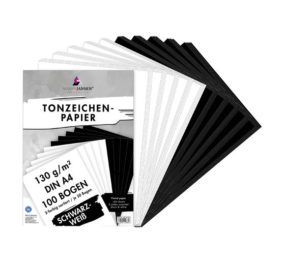 Tonpapier-Sortierung "Schwarz-Wei&szlig;"