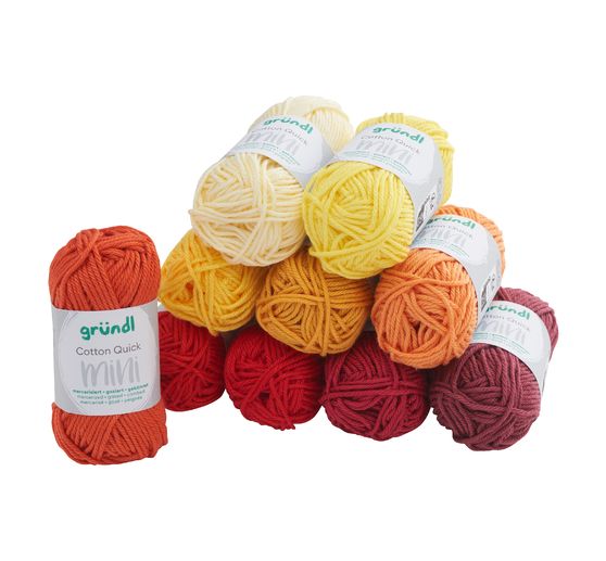 Gr&uuml;ndl Cotton Quick Mini "Shades of Yellow and Red"