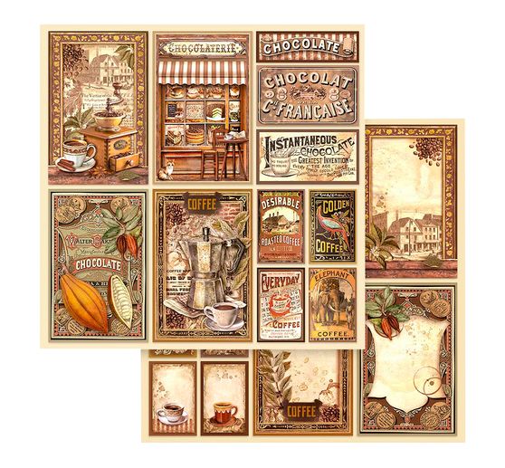Scrapbook block "Coffee and Chocolate"