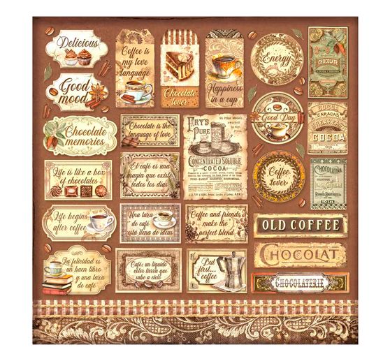 Scrapbook block "Coffee and Chocolate"