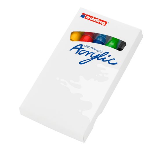 edding 5100 Acrylic "Acrylic marker - Basic", Medium, Set of 5