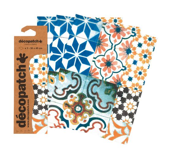 D&eacute;copatch paper "Tile mosaic colorful"