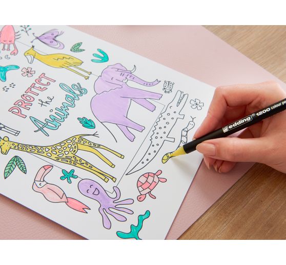 edding 1200 Colour Pen Fine Pastell, 6er-Set