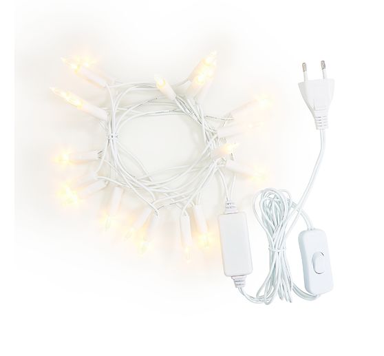 Konstsmide LED Mini Lichterkette mit Schalter, 20 warmwei&szlig;e Dioden