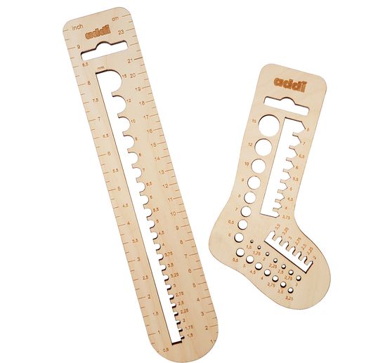 addiCalibro Wooden needle gauge set