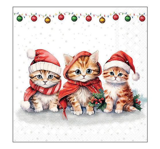 Serviette "Lustige Weihnachtsk&auml;tzchen"