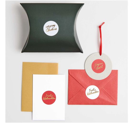 Paper stickers "Merry Christmas"