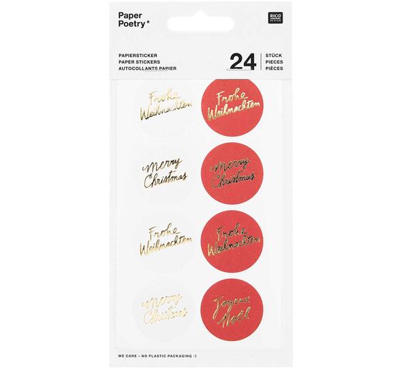 Paper stickers "Merry Christmas"