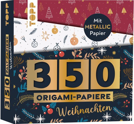 350 origami papers "Christmas"