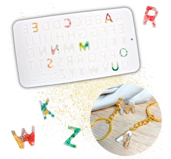 Silikonform f&uuml;r Gie&szlig;harz "Alphabet"
