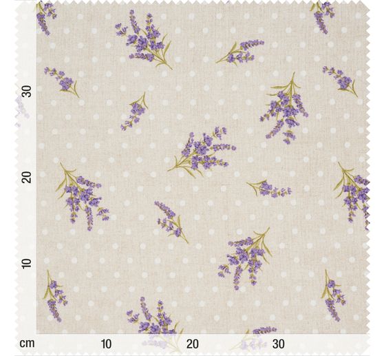 Motiv-Stoff Leinenoptik "Provence"