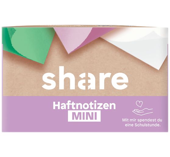 share Haftnotizblock Mini, 6x100 Blatt