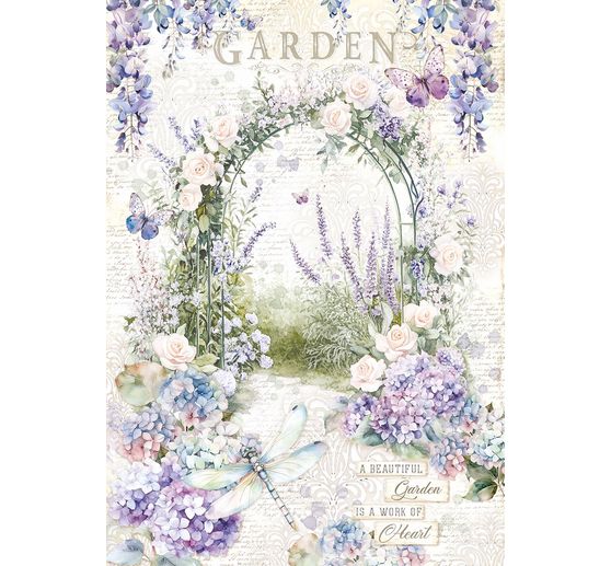 Motif straw silk assortment "Secret Garden", set of 8