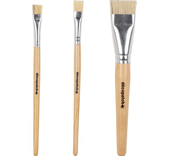 D&eacute;copatch natural bristle brushes, set of 3