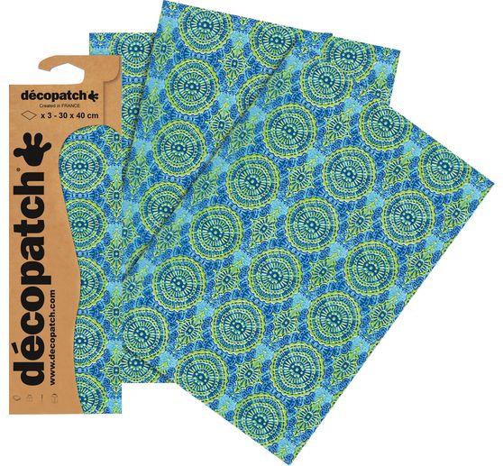D&eacute;copatch paper "Mandala Blue"