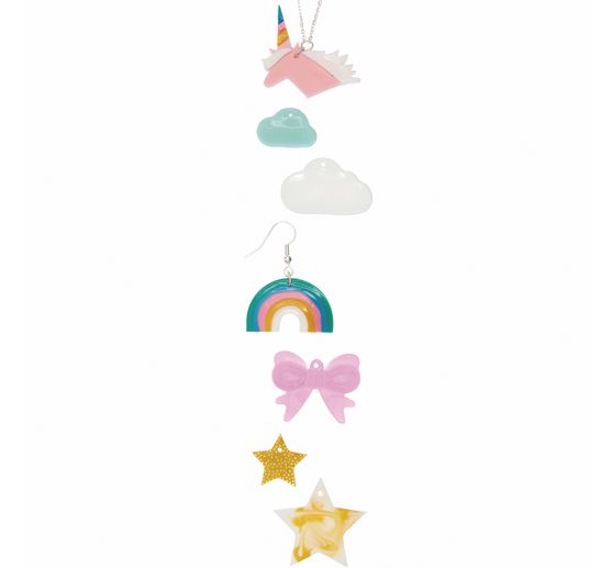 Silikonform f&uuml;r Schmuck "Regenbogen und Co"