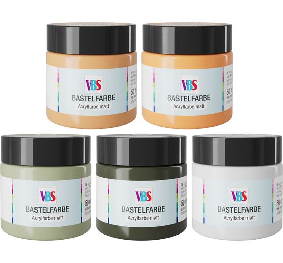 VBS Bastelfarben Set "Nature", 5 x 50 ml
