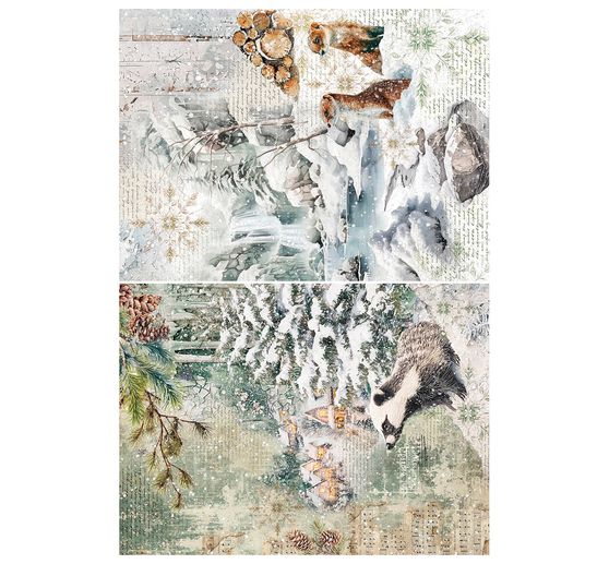 Motif straw silk assortment "Forest Tales", set of 4