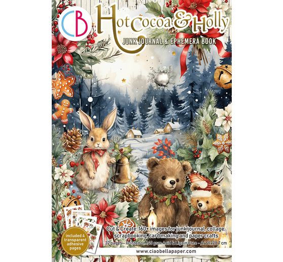 Junk Journal & Ephemera Book "Hot Cocoa & Holly"