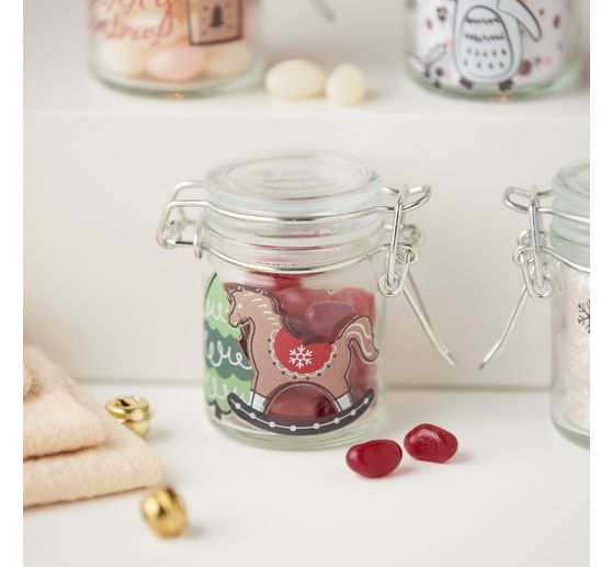 VBS Jars with clip closure "Mini", 12 pieces