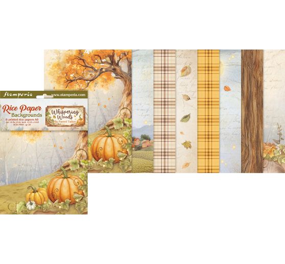 Motif straw silk backgrounds "Whispering Woods"