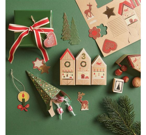 Adventskalender Bastelset "Weihnachtsmarkt"