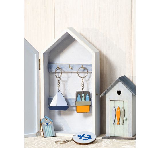Decorative wooden beach hut, 2 pieces