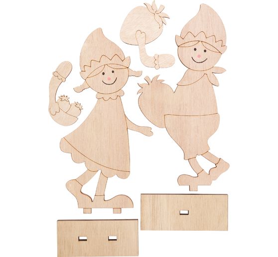 VBS Holz-Steckmotive "Erdbeerkinder", 2er-Set