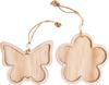 VBS Holz-Anh&auml;nger mit Rahmen "Blume und Schmetterling", 2er-Set