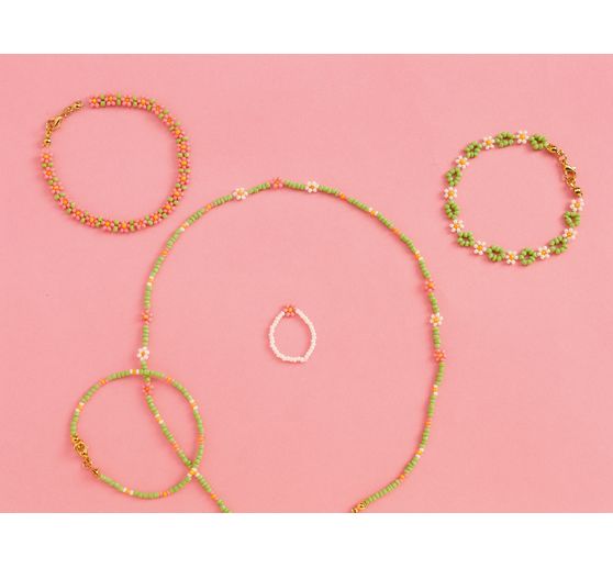 Schmuckset mit Mini-Perlen "Bloomy Days"