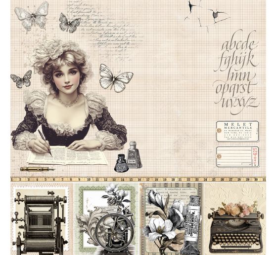 Scrapbook paper "Typographic"