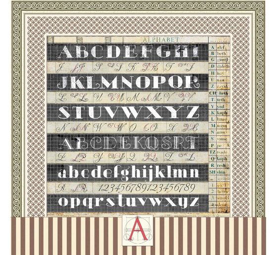 Scrapbook paper "Typographic"