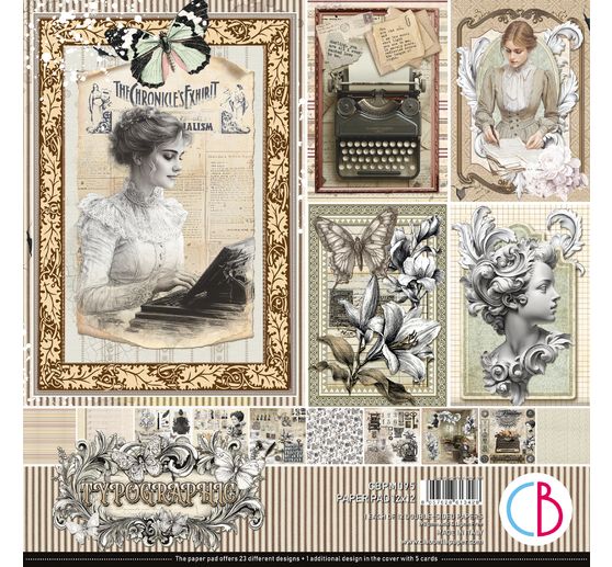 Scrapbook paper "Typographic"