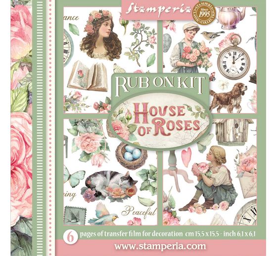 Rub On assortment "House of Roses"