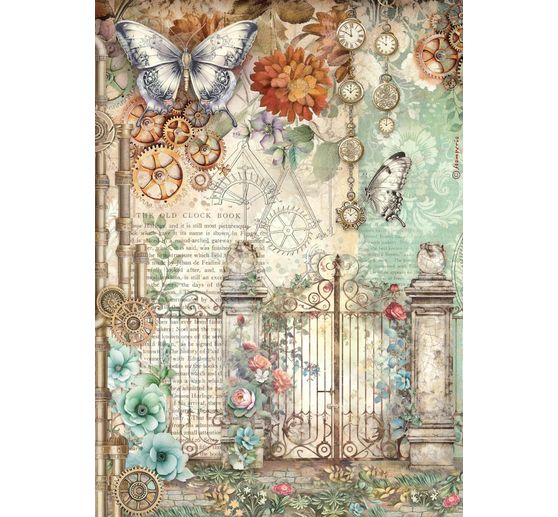 Motif straw silk assortment "Gardens of Time", DIN A4, set of 6