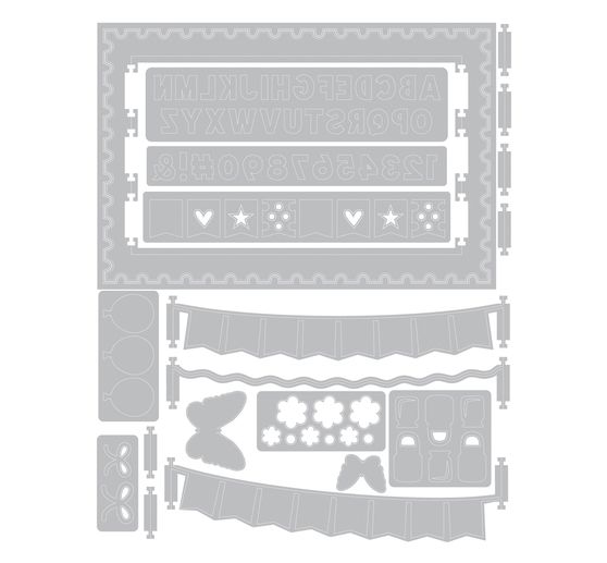 Sizzix Thinlits Punching template "All about Banners"