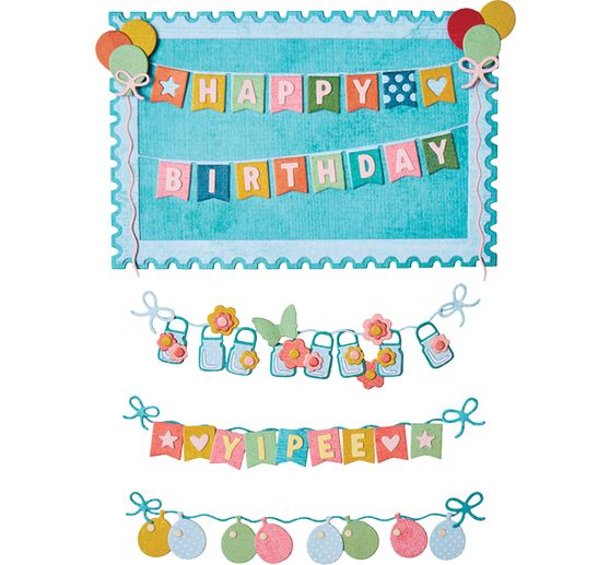 Sizzix Thinlits Punching template "All about Banners"