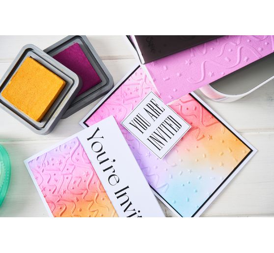 Sizzix Multi-Level Embossing template "Party Time"