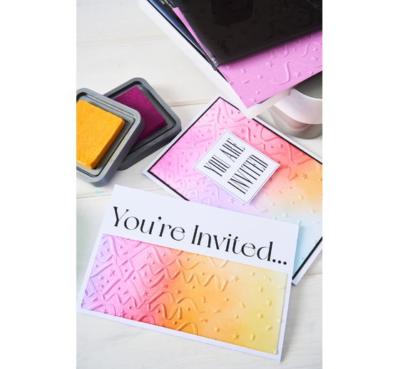 Sizzix Multi-Level Embossing template "Party Time"