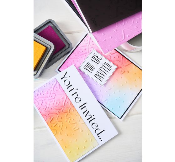 Sizzix Multi-Level Embossing template "Party Time"