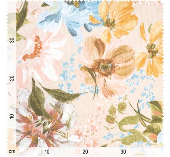 Decoration fabric linen optics "Rosaura Azur"
