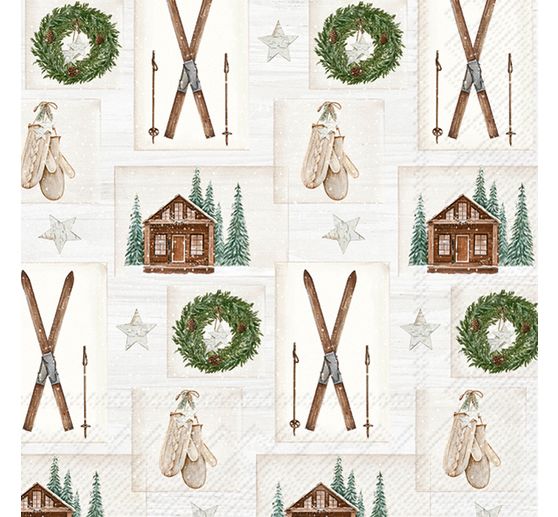 Napkin "Nordic Winter Collage"